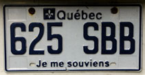 Quebec plate